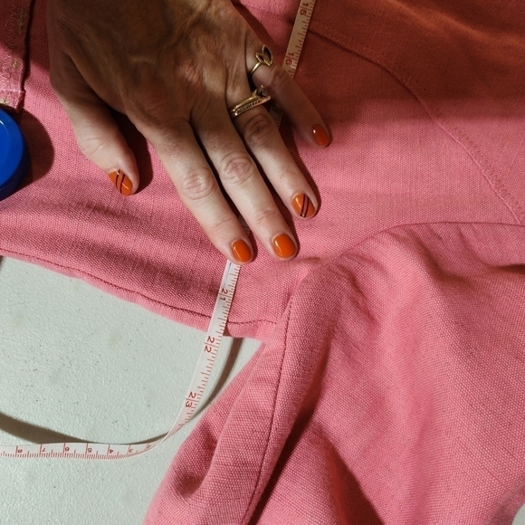 Sigrid Olsen Linen Blend Pink Lined   Sz. 14 Blazer Jacket - Picture 11 of 11